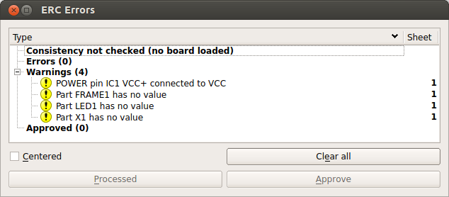 Error list window