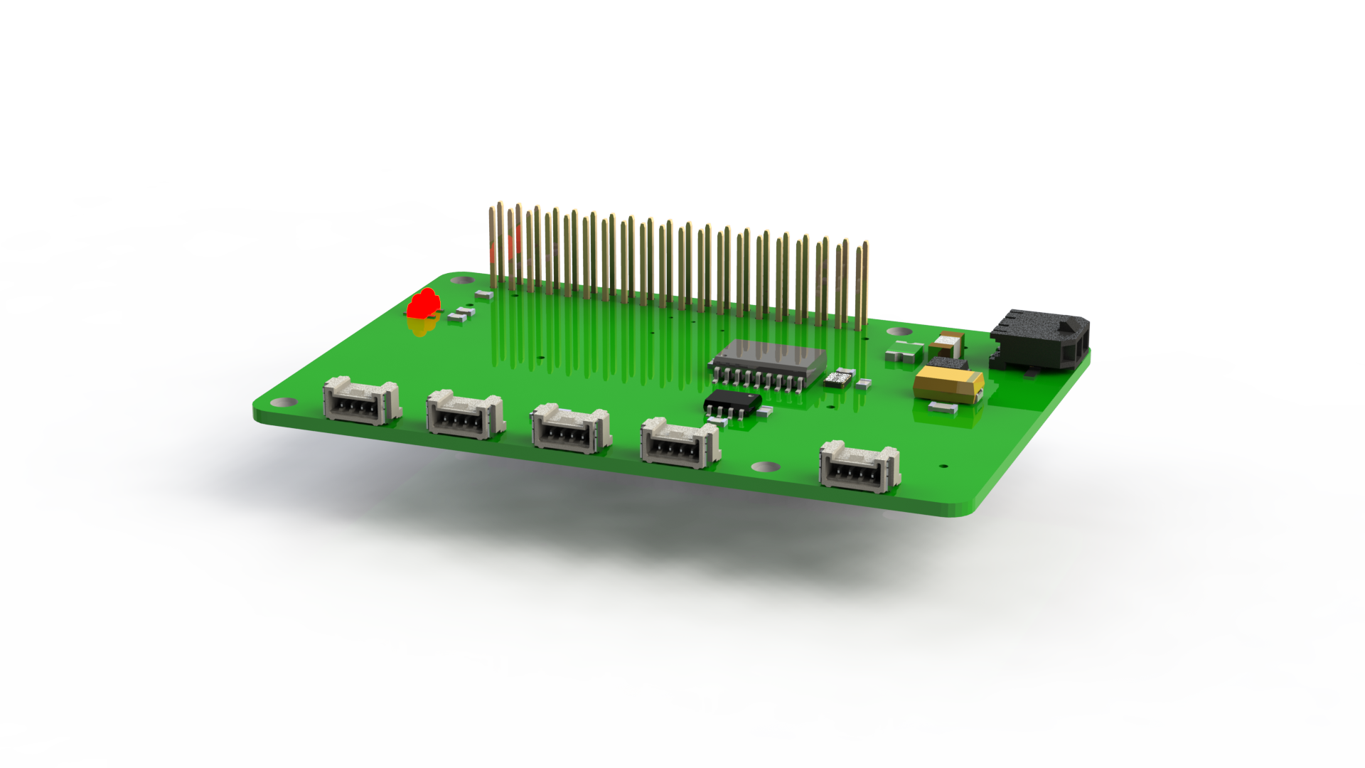 3D view of the CAN bus interface for Raspeberry Pi 3