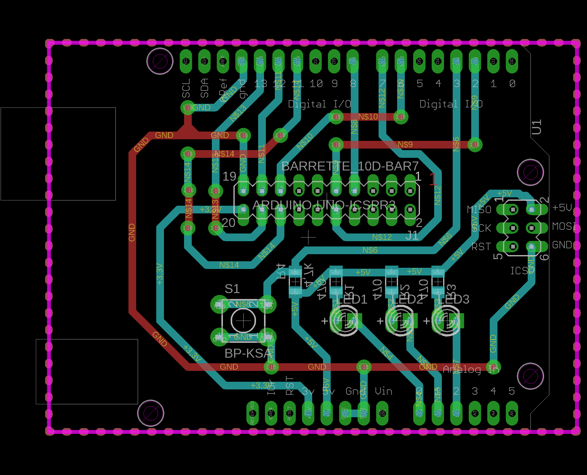 PCB of the Arduino ZigBee shield