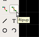 L'outil / icône ripup (démanteler)