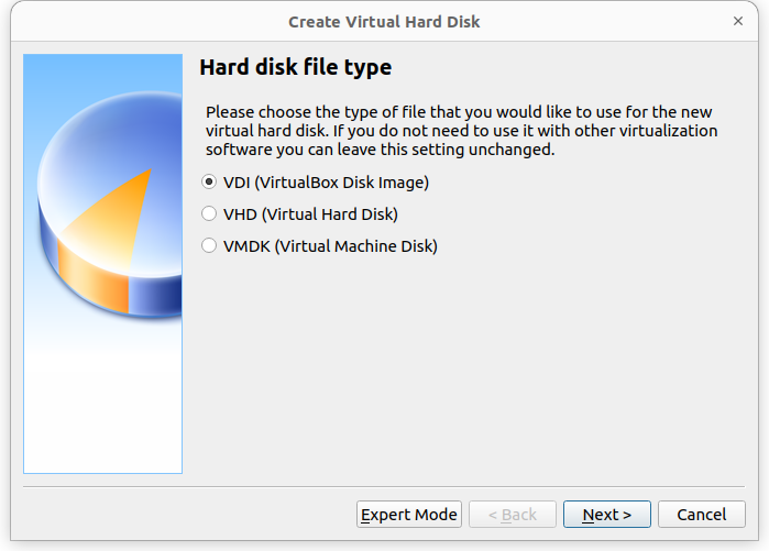 Sélectionnez le type de disque dur de la machine virtuelle